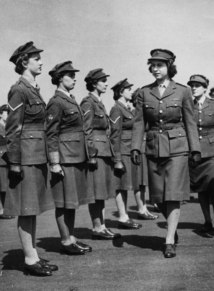 The Princess in her Auxiliary Territorial Service uniform in 1945