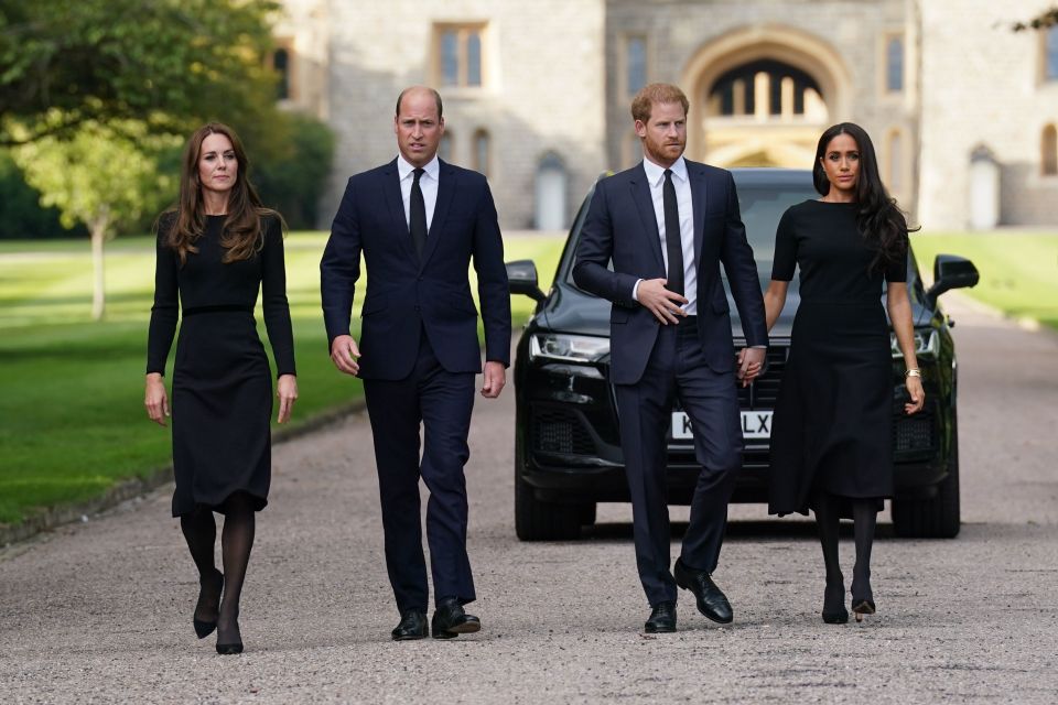 Harry and Meghan joined William and Kate in Windsor