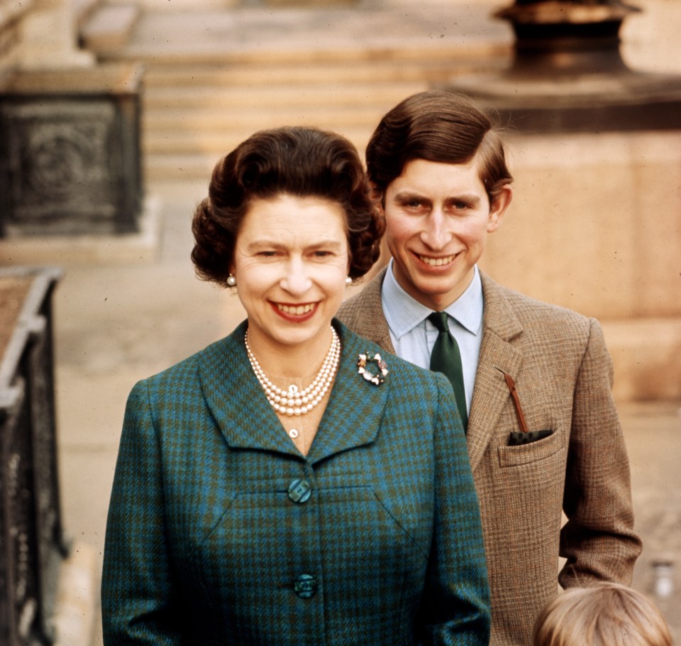 Proud mother, the Queen, with a young Charles