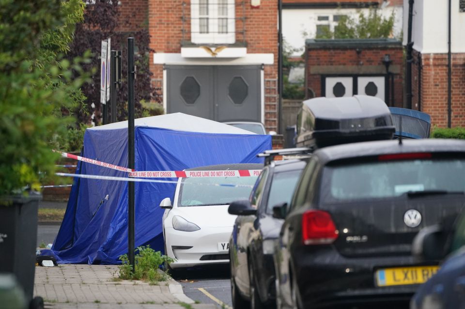 A blue tent could be seen at the scene on September 5 last year