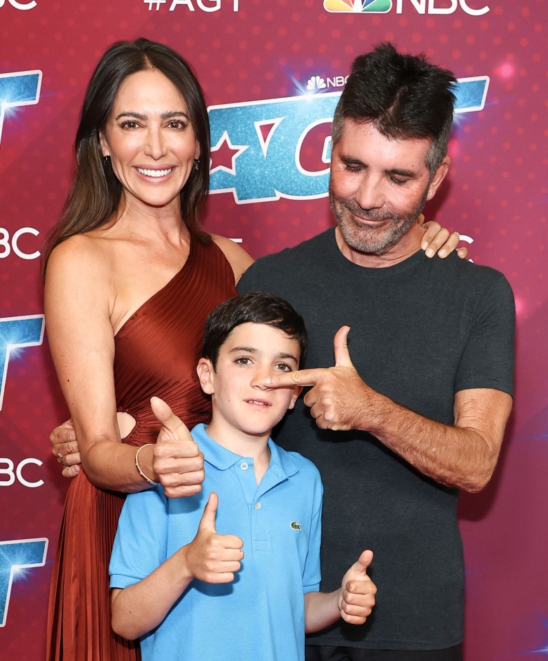 Simon was joined at the live show by fiancé Lauren Silverman and their eight-year-old son Eric