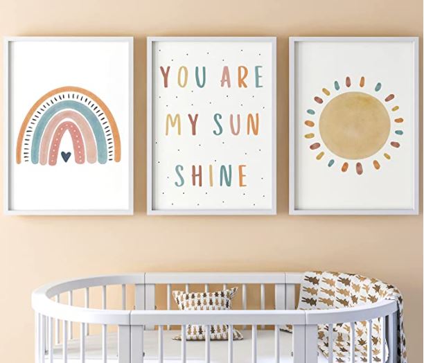 These prints from Amazon will immediately brighten up a nursery