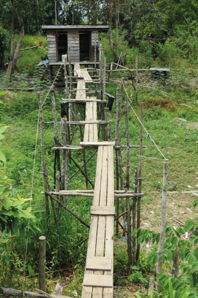 A death-defying trip awaits anyone using this Indonesian loo