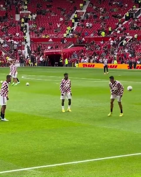 Cristiano Ronaldo, Fred and Casemiro did some ball juggling during their warm-up on Sunday