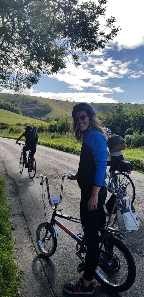 Jordan enjoying a recent cycle in the countryside