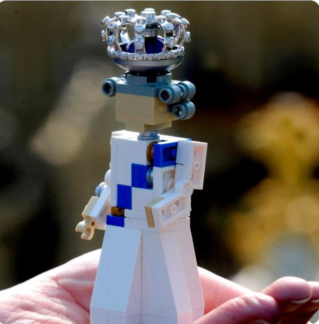 Legoland shared a picture of a Lego figurine wearing a crown