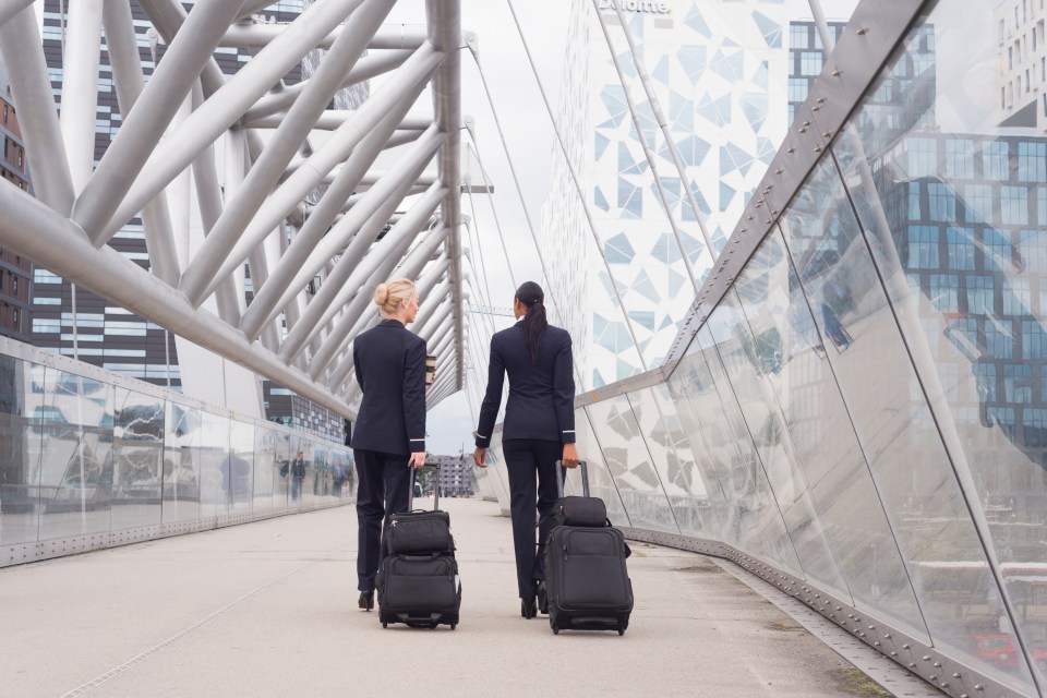 Flight attendants are known for being able to pack lightly