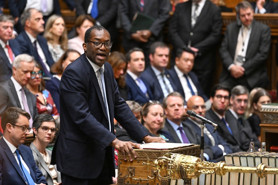 The Bank of England vowed that it ‘will not hesitate’ to hike interest rates again after the Pound crashed – pictured Kwasi Kwarteng