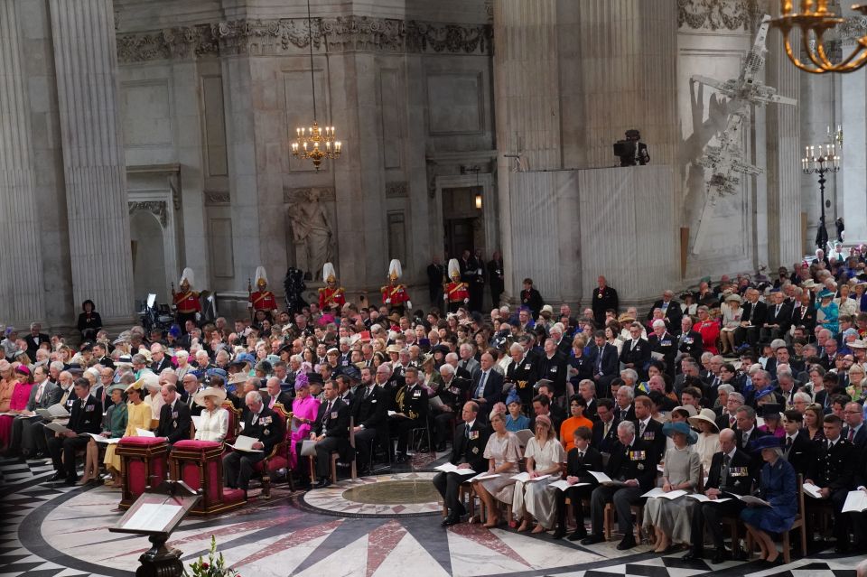 Members of the Royal Family gathered at St Paul's for the Queen's Platinum Jubilee National Service of Thanksgiving