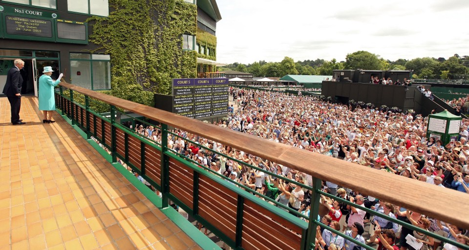 The Queen at the All England Club for Wimbledon back in 2010