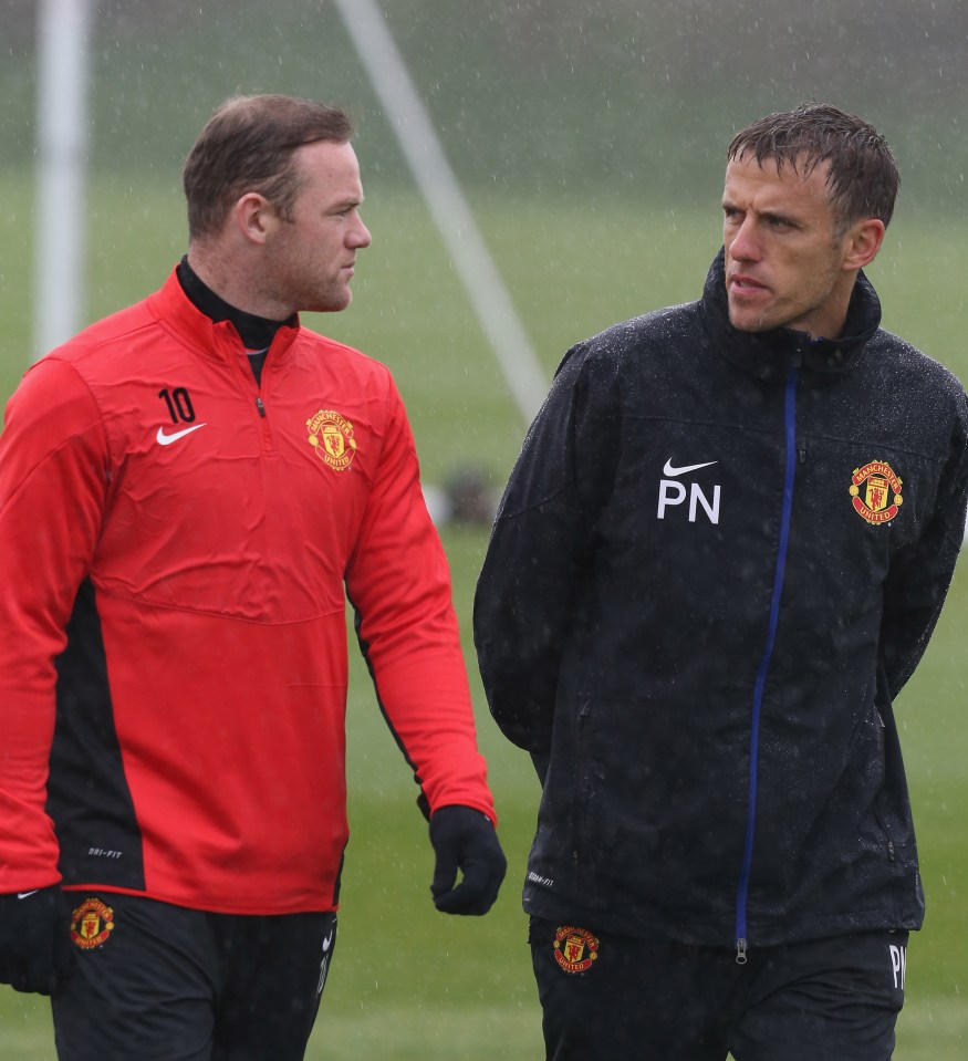 Rooney and Neville are old Manchester United pals