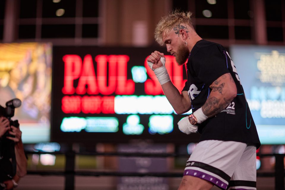 Jake Paul training ahead of his fight with Anderson Silva