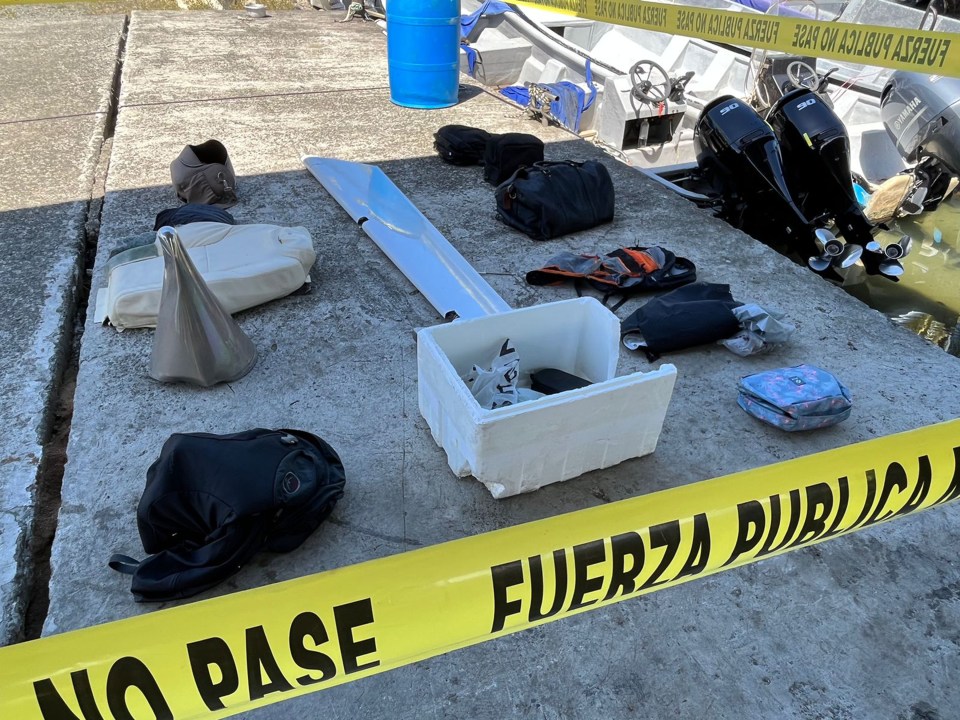 Debris and backpacks have been recovered from the crash