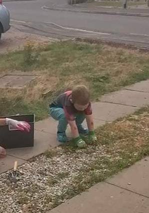 He even earns pocket money weeding neighbours' gardens