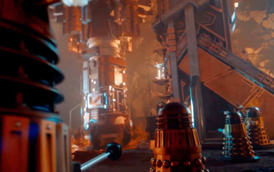 The Daleks are seen travelling in convoy in the episode’s trailer