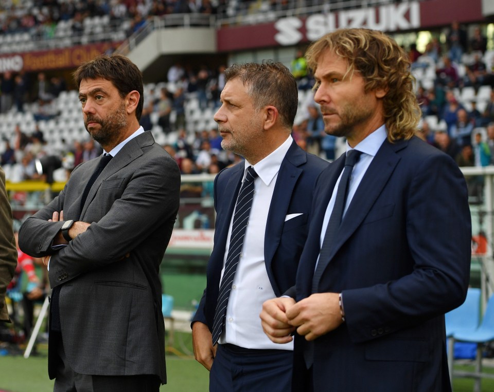 Andrea Agnelli, left, and Pavel Nedved, right, are both being looked into by the Italian financial police