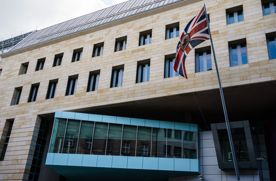 The British Embassy in Berlin, Germany, where Smith worked as a security guard