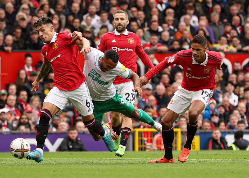 Wilson appeared to be fouled by Varane