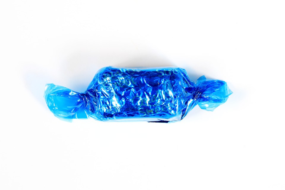 The Coconut Eclair can be spotted wrapped in a blue paper