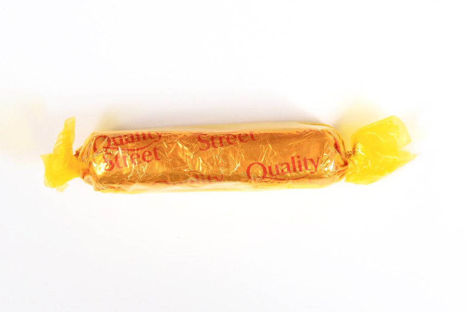 The Toffee Finger is one of 12 chocolates available in a Quality Street tub