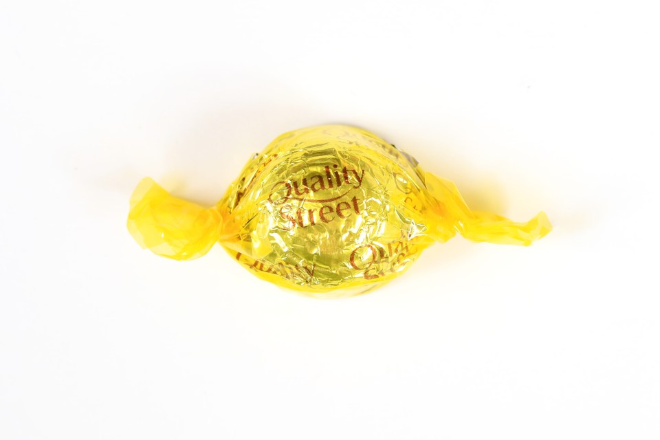 The Caramel Swirl is one of two chocolates to caramel sweets in the Quality Street tub