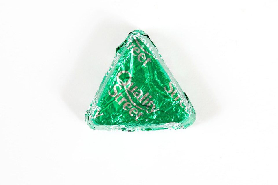 The Green Triangle is one of 12 chocolates you can find in a Quality Street tub