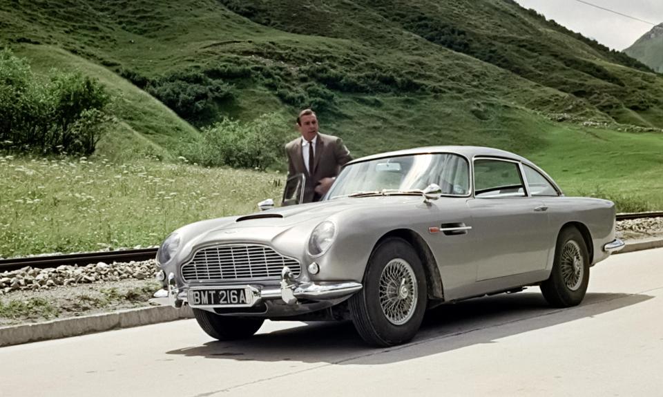 James Bond's Aston Martin from Goldfinger ranks high on the list