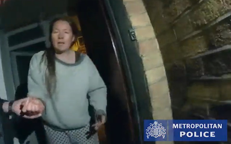 Footage released by cops shows the moment Jemma Mitchell was put in cuffs