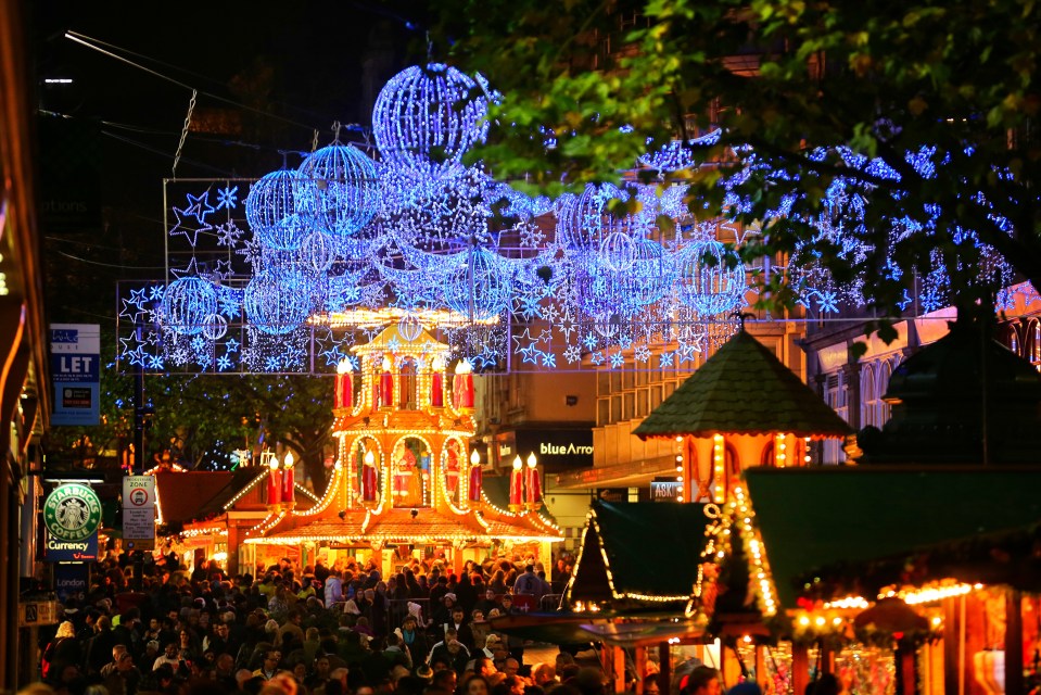 Visitors and Christmas shoppers enjoy Birmingham’s Frankfurt Christmas market