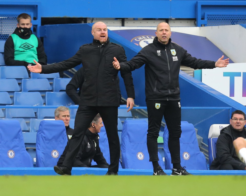 Dyche has sent Ian Woan (right) to watch Leicester and Nottingham Forest