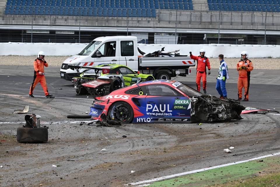 The Hockenheimring DTM event was red-flagged on lap six