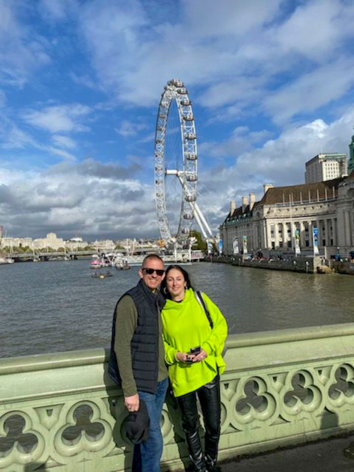 Shaun and wife Larysa have spent a few days sightseeing in London