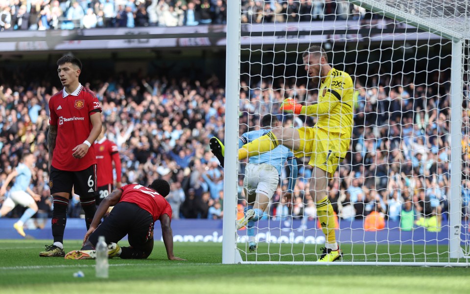 United were visibly furious as the goals rained in