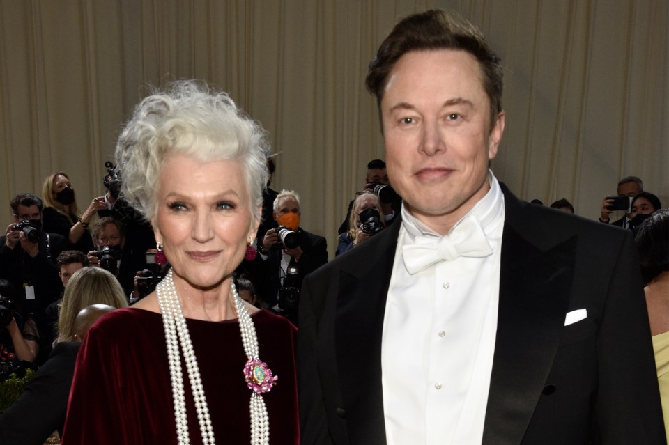 Elon Musk with mum Maye, who claims her husband beat her