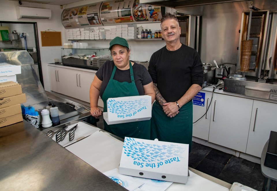 The flooding also forced the local chippy, as well as a fruit and veg shop to temporarily close their doors amid Thursday's torrent