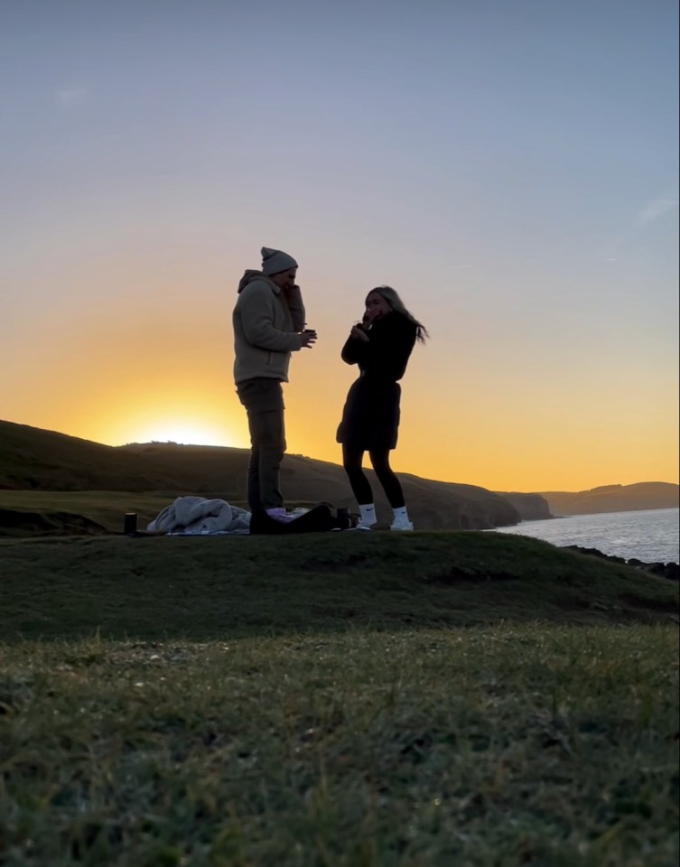 He proposed on a stunning cliff top before sunrise