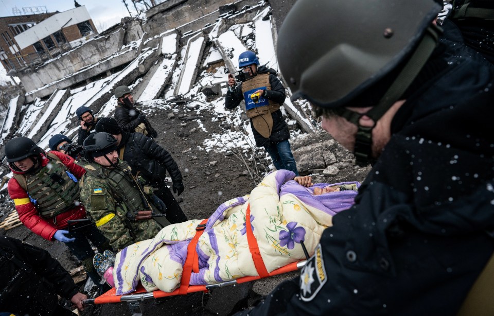 The treacherous conditions could make it difficult for rescuers to reach injured civilians