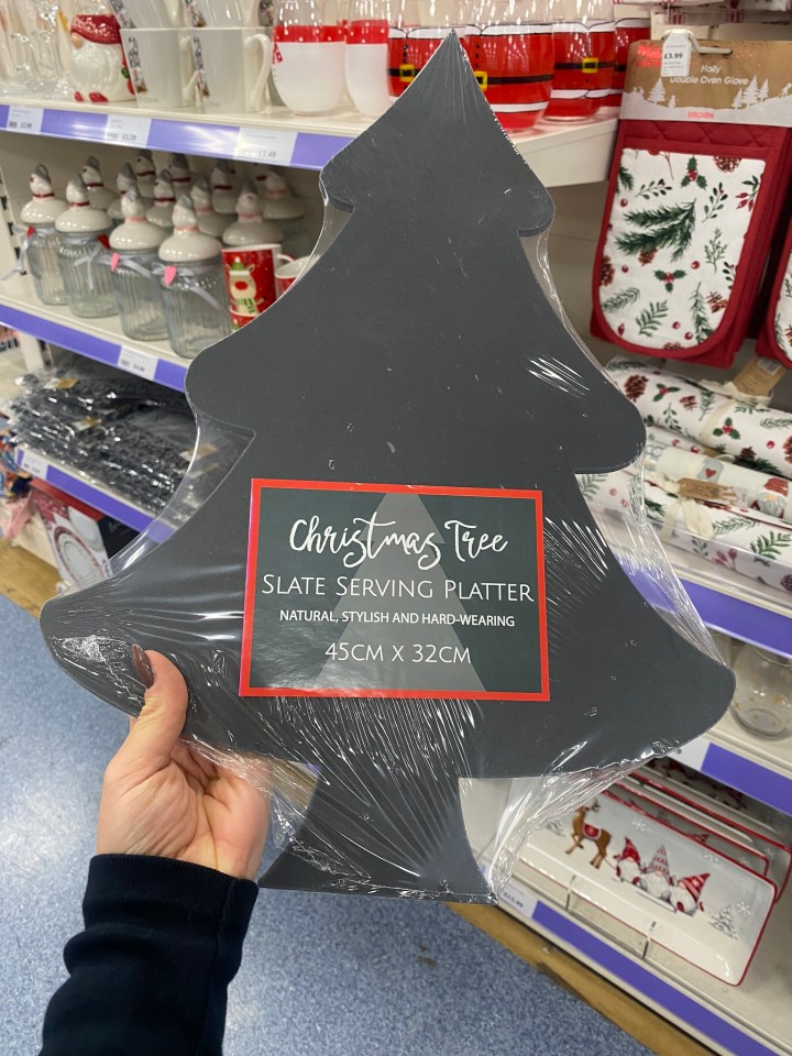 Christmas Tree Slate Serving Platter