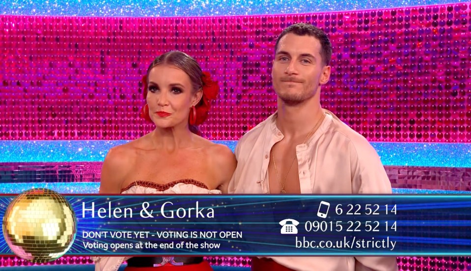 Strictly star Helen Skelton paid an emotional tribute to her parents last night after her Paso Doble with Gorka Marquez