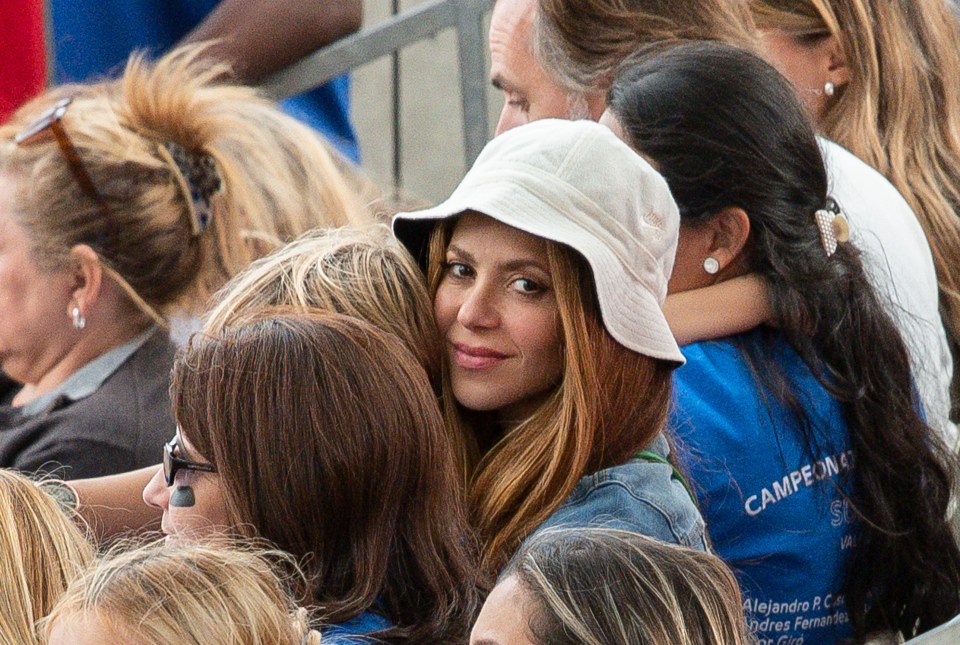 Shakira looked stylish as she watched son Milan play baseball