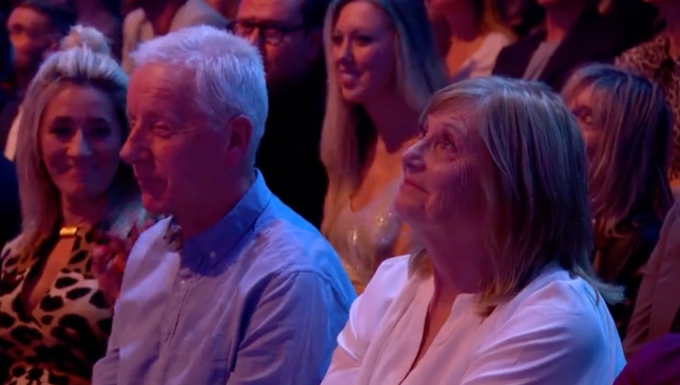 Her mum and dad looked emotional when she made the sweet tribute