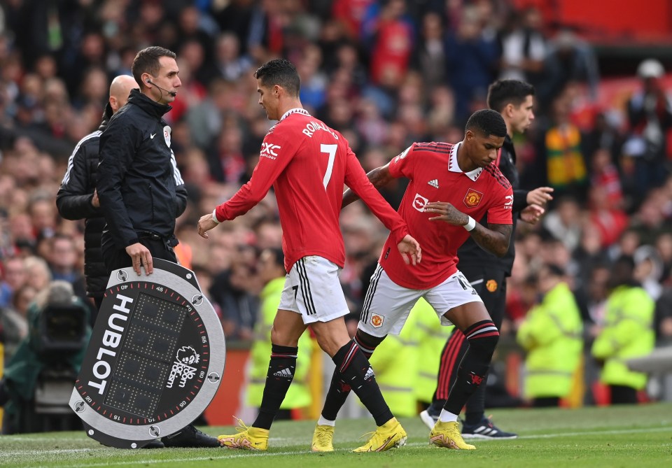 Cristiano Ronaldo was far from happy when he was subbed off against Newcastle