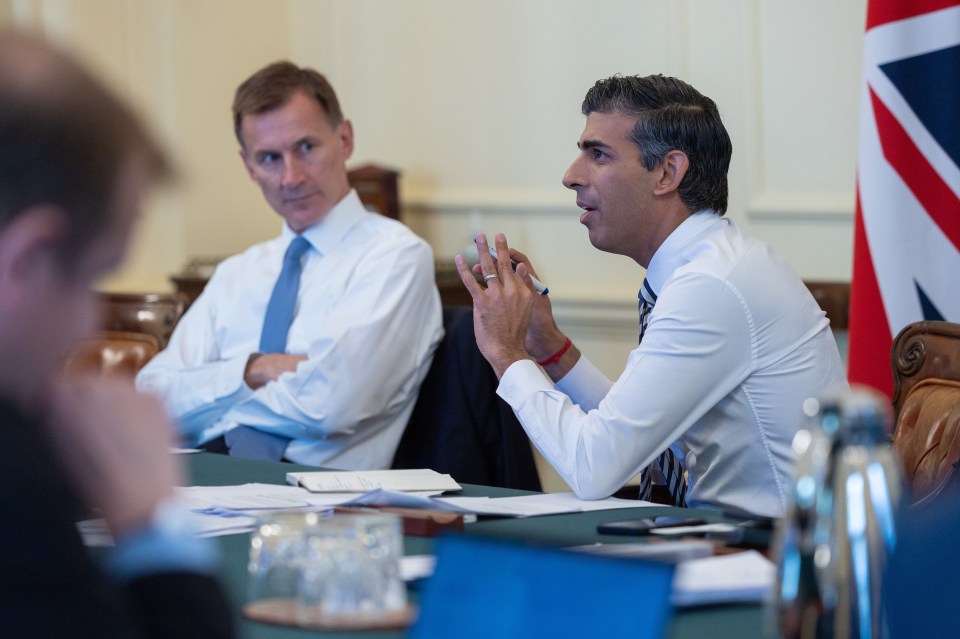 Rishi Sunak and Jeremy Hunt meeting today