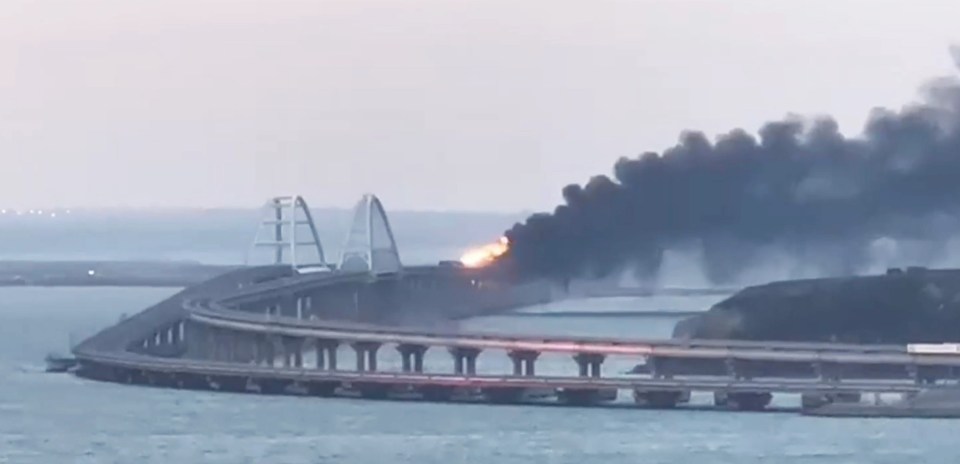 The explosion was heard miles away and is said to have caused the bridge to be cut in half