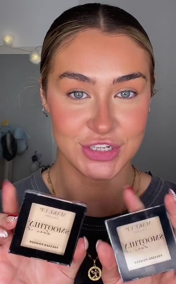 In one of her latest videos, the beauty guru reviews the new Make Up Gallery Smoothly Does It Pressed Powder in the shade Translucent