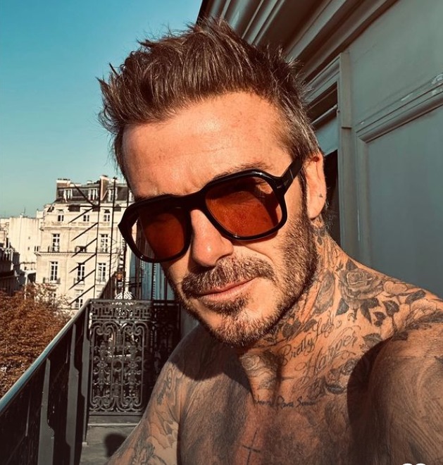 The star revealed his incredible tattoos in snaps on Instagram