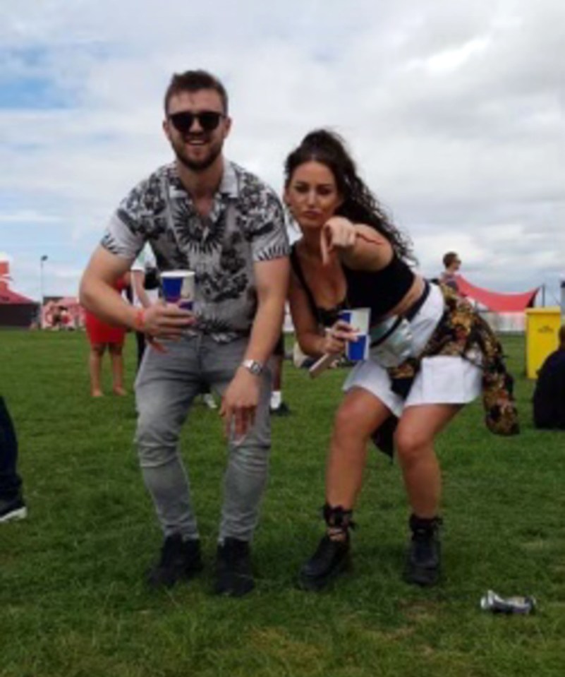 Jess with her ex, who she met at a music festival