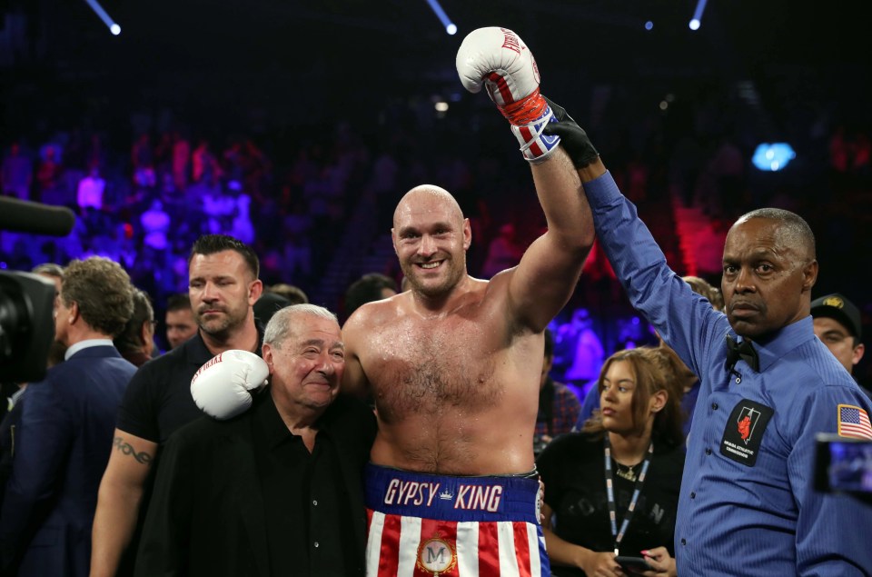 Hall of Fame promoter Bob Arum with Tyson Fury