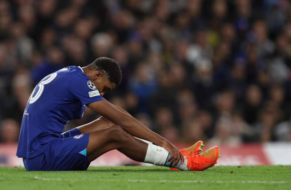 Chelsea ace Wesley Fofana picked up a knee injury in the first half against AC Milan