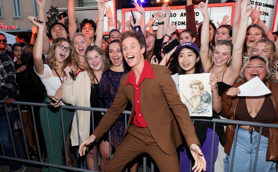 Eddie meets fans at the SCAD Film Festival in the US, while promoting his new film The Good Nurse